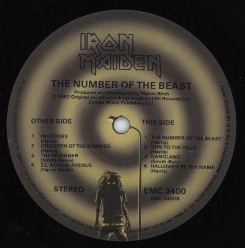 Iron Maiden The Number Of The Beast - 1st UK vinyl LP album (LP